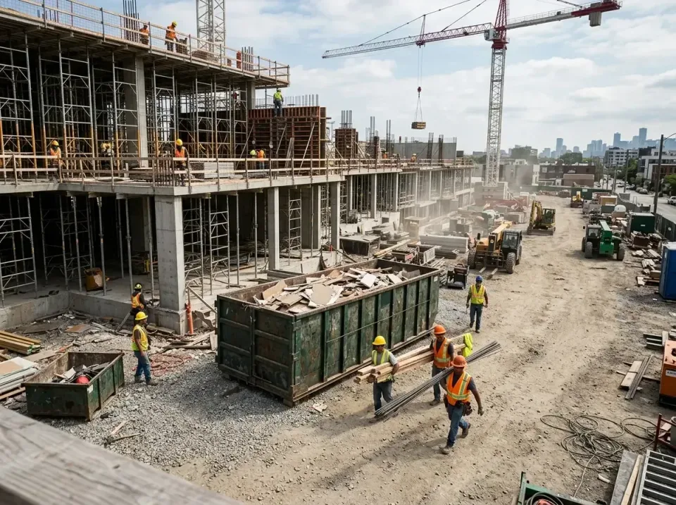 commercial-construction-site-w-002 — frequently asked questions, Low Cost Construction Dumpster Rental in Oakdale, MN